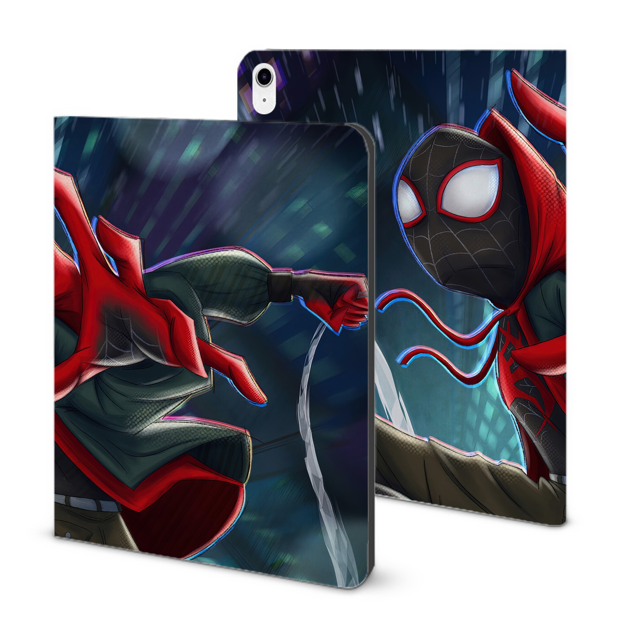 （画像用） Spider Man スパイダーマン IPad ケース ブック型 PUレザー TPU 耐衝撃 軽量 薄型 ペン収納なし 全面保護 IPad 各モデル対応